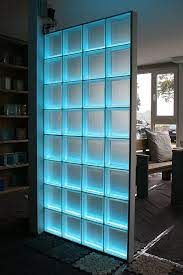 light my wall duschabtrennung aus glasbausteinen mit integrierter beleuchtung glasbausteine duschabtrennung kleine badezimmer design