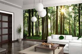 Wald Sunbeam Through Trees Fototapete Tapete Einrichtungsstil Wohn Design Wohnen