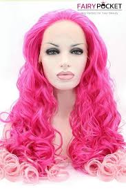 Why not jazz up your natural colour with pretty rose underlights? Red To Light Pink Ombre Curly Lace Front Wig Fairypocket Wigs