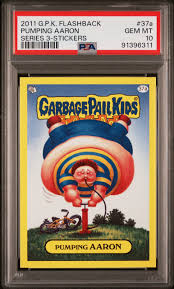 2011 GARBAGE PAIL KIDS FLASHBACK STICKERS #37a AARON POP 1 PSA 10  N3983633-311