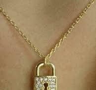 0.30 CT Diamond Small Lock Charm Padlock Necklace 14k Yellow Gold FN Free Chain | eBay