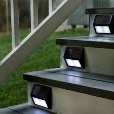 Outdoor Step Light Set Of 4 Step Lighting Outdoor Solar Step Lights Step Lighting