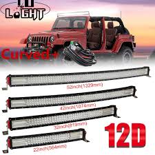 Co Light 22 32 42 52 Inch 12d Curved Led Light Bar Combo 12v 24v Off Road Led Bar For Suv 4x4 Lada Uaz Truck Auto Driving Light Light Bar Work Light Aliexpress