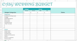 Easy Wedding Budget Excel Template Wedding Budget Template Wedding Budget Spreadsheet Budget Planner Template