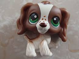 Littlest Pet Shop Rare Cocker Spaniel Dog Puppy 156 Brown White Freckles Lps Lps Pets Little Pets Lps Dog