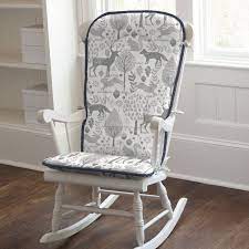 Navy And Gray Woodland Rocking Chair Pad Rocking Chair Covers Rocking Chair Cushions Rocking Chair Nursery