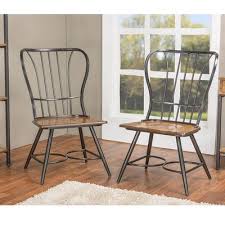 Set of 10 custom solid brazilian hardwood dining chairs with flat black finished steel frames and black leather upholstery. Baxton Studio Side Chair Metal Dining Chairs Black Metal Dining Chairs Solid Wood Dining Chairs