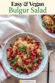 Quick And Easy Bulgur Salad Recipe In 2020 Recipes Vegan Salad Recipes Vegetarian Vegan Recipes