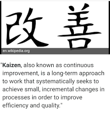 Kaizen focuses on eliminating waste, improving productivity, and achieving sustained continual improvement in targeted activities and processes of an organization. Kaizen Kaizen Japanese Philosophy My Teacher