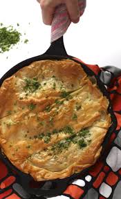 This Lightened Up Version Of Chicken Pot Pie Uses Phyllo Dough Instead Of Puff Pastry It Also Healthy Chicken Pot Pie Chicken Pot Pie Chicken Pot Pie Recipes