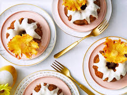 Carrot Pineapple Mini Bundt Cakes With Buttermilk Vanilla Glaze Recipe Mini Bundt Cakes Mini Cakes Bundt Cake