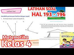 Kunci jawaban matematika halaman 193. Matematika Kelas 4 Halaman 193 196 Latihan Soal Youtube