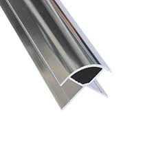 These panels have a lip at the top thin enough to go into the clips. Splashwall External Corner Polished Silver 2420 X 11mm Bathroom Wall Panels Screwfix Com