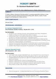 Assistant Basketball Coach Resume Samples Qwikresume