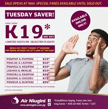 Air Niugini It S On Again Our Tuesday Saver Promotion Facebook