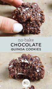No Bake Chocolate Quinoa Cookies Simply Quinoa Recipe Healthy Sweets Dessert Recipes Desserts