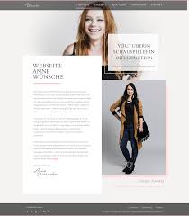 Anne wünsche ⬇ youtube & impressum. Influencer Webdesign Startseiten Online Shop Online