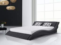 Perseo ist ein gepolstertes bett mit stoffbezug, auch mit bezug aus leder oder kunstleder erhältlich. Wellenformiges Stoff Bett Schwarz O Grau Mit Lattenrost Lattenrahmen Supply24