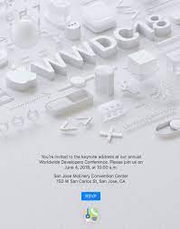 Feel free to play along at home with apple. Apple Confirms Wwdc 2018 Keynote For June 4 At 10 A M Appleinsider