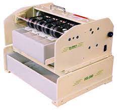 Erso produces slitters with gutter between cards (full bleed), regular paper cutting machine and slitters with adjustable blades for business cards , greeting cards, sport cards, etc. Hs 2000 B Business Card Slitter Business Card Slitters