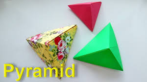 Cut out the resulting triangle with a craft knife or scissors. How To Make A Pyramid Out Of Paper Origami Tutorial For Beginners Origami Pyramid Easily Youtube