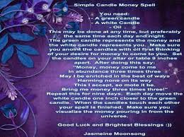 Simple Candle Money Spell Items Needed White Candle Green Candle Annointing Oil Like Olive Oil Money Candle Spell Money Spells Easy Candles