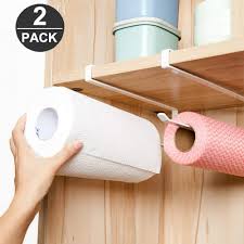 Lot De 2 Support Papier Porte Essuie Tout Demontable Sous Etagere Placard Cuisine Rangement Rangement Papier Toilette Porte Essuie Tout Porte Papier Toilette
