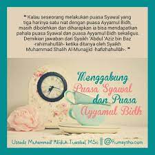 Puasa Syawal Digabung Dengan Puasa Ayyamul Bidh Di 2021 Motivasi Website