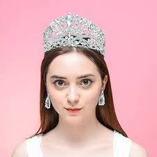 DcZeRong Black Crown Queen Princess Costume Tiara Women Birthday Prom  Pageant Crystal Diamond Crown : Amazon.in: Jewellery