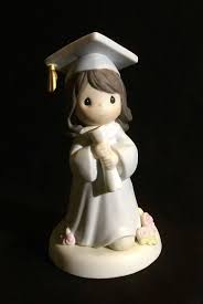 Precious Moments The Lord Is The Hope Of Our Future Brunette Girl In Cap And Gown Graduation Precious Moments Girl In Cap In This Moment