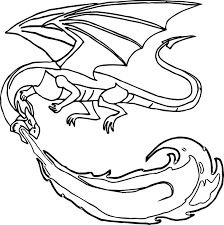 Graphite and colored pencil (the fire is brighter and more of an electric blue in the original) title: Awesome Dragon Fire Coloring Page Dragon Pictures To Color Unicorn Coloring Pages Dragon Coloring Page