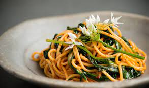 Nduja Spaghetti With Wild Garlic Recipe Recipe Garlic Recipes How To Cook Pasta Pasta Dishes