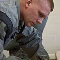 U.S. Army Staff Sgt. Jacob West assigned to Military