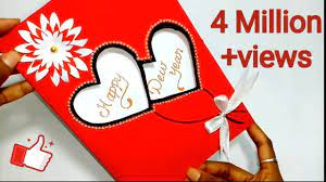 Get the right tools and supplies to create beautiful, professional cards! New Year Greeting Card How To Make Greeting Card For New Year Paper Greeting Card Queen S Home Youtube