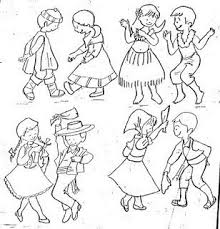 Recién casados posando y bailando en el conjunto de escenas de la fiesta de bodas. Septiembre Tiempo De Goce Y Fiesta Nuestra Patria Esta De Cumpleanos Danza Folklorica Bailes Tradicionales Bailar Dibujo