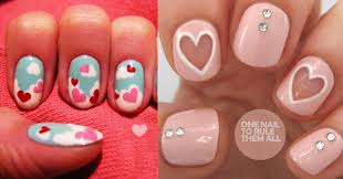 Valentine nails from golden rhinestones along the edges of a french manicure to minimalist nail sprinkled with red heart accent! 35 Fabulous Valentine Nail Art Ideas Diy Projects For Teens