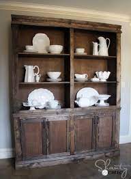 The dining room table, chairs and. Shanty Hutch Ana White