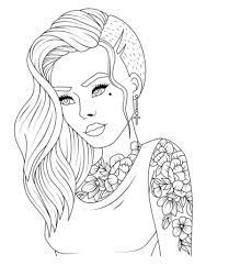 All the rest your little princess will do herself. Cool Teenager Girl With Tattoo Coloring Page Free Printable Coloring Pages For Kids
