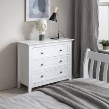 Wlive 3 drawer dresser, wide chest of drawers with 1 side door, wood storage cabinet with sturdy metal frame for bedroom and living room, rustic brown. Karlstad 3 Drawer Chest Of Drawers In White Noa Nani