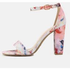 600 x 900 jpeg 45 кб. Floral Open Toe Chunky Heels Blush Liked On Polyvore Featuring Shoes Pumps Floral Print Pumps Floral Patt Heels Wedding Shoes Pumps Wedding Shoes Open Toe