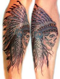 3d indian chief skull head tattoo design for half sleeve by steve soto. Indian Skull By Phil Robertson Tattoonow