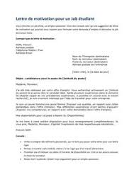 Lettre Motivation Job Etudiant Job Etudiant Modeles De Lettres Et Formulaires Gratuit A Lire Documents