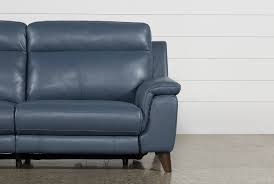 Moana Blue Leather Dual Power Reclining Sofa With Usb Leather Corner Sofa Power Reclining Sofa Reclining Sofa