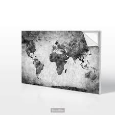 Weltkarte beleuchtet diy weltkarte wand weltkarte pinnwand. Wandbild Weltkarte Grau Ab 100 X 75 Cm Querformat Picoration