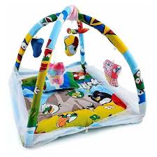 Get it for $19.99 after coupon. Deluxe Baby Play Gym With Mosquito Net And 5 Hanging Toys Adorable Baby Bedding Set Kdb Deals