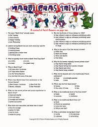 Mardi gras is a christian holiday and popular cultural phenomenon that dates back thousands of years . Free Printable Mardi Gras Trivia Questions Mardi Gras Activities Mardi Gras Crafts Mardi Gras Decorations