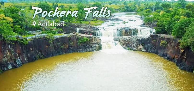 Pochera Waterfalls multi-step cascades, AI generated