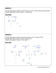 The specific heat of water is 4179 j/kg k, the amount of heat required to raise the temperature of 1 g of water by 1 kelvin. Latent Heat Worksheet