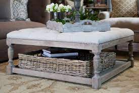 Measure and cut two pieces over 13 inches by 13 inches; Designer Hacks For Small Space Living Upholstered Ottoman Coffee Table Storage Ottoman Coffee Table Diy Ottoman Coffee Table