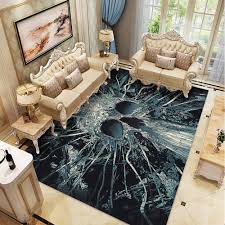 Halloween Party Area Rugs Coffee Table Floor Mats Rugs 3d Creative Skull Pattern Carpets For Living Room Home Decor In 2020 Skull Carpet Large Carpet Patterned Carpet